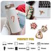 12 Pcs Classic Christmas Stickers, Aesthetic Holiday Decals Gingerbread, Candy Cane, Tree, Mug, Santa Hat Designs, Cozy Winter Stickers for Laptop, Bottle, Notebook, Wrapping, Holiday Crafts 4 Inches view 3