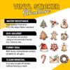 12 Pcs Classic Christmas Stickers, Aesthetic Holiday Decals Gingerbread, Candy Cane, Tree, Mug, Santa Hat Designs, Cozy Winter Stickers for Laptop, Bottle, Notebook, Wrapping, Holiday Crafts 4 Inches view 4
