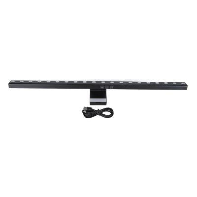 ChengyuWei LED Computer Bar, USB Powered Screen with Touch Control, Stepless Dimming Eye Friendly 3 Color Temp Display Lamp for Reading Work Gaming, Includes USB Cable for Setup