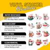 12 Pcs Christmas Mug Stickers Set, Festive Hot Cocoa and Holiday Drink Decals Santa, Snowman, Gnome, Gingerbread Mugs, Cute Winter Stickers for Laptop, Bottle, Notebook, Wrapping, Crafts 7 Inches view 4