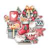 12 Pcs Christmas Holiday Stickers, Festive Decals Santa, Snowman, Cocoa Mug, Tree, Wreath Designs, Cute Winter Stickers for Laptop, Bottle, Notebook, Gift Wrapping, Scrapbook, Holiday Crafts 8 Inches view 1