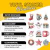 12 Pcs Christmas Holiday Stickers, Festive Decals Santa, Snowman, Cocoa Mug, Tree, Wreath Designs, Cute Winter Stickers for Laptop, Bottle, Notebook, Gift Wrapping, Scrapbook, Holiday Crafts 8 Inches view 4