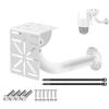 CTXSumTec J-Shaped Aluminum Wall Mount with Cable Management Hole & L-Shaped Adapter - Duckbill Design (180 Tilt/360 Swivel) for CCTV Dome/IP Cameras, Space-Saving Indoor/Outdoor Use view 1
