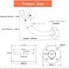 CTXSumTec J-Shaped Aluminum Wall Mount with Cable Management Hole & L-Shaped Adapter - Duckbill Design (180 Tilt/360 Swivel) for CCTV Dome/IP Cameras, Space-Saving Indoor/Outdoor Use view 4