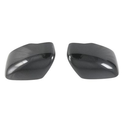 Car Rearview Mirror Cover, for Navara NP300 2017 2018 2019 1 Pair Rearview Mirror Covers ABS Chrome Side Car Mirror Protective Cover Wing Mirror Cover (Carbon Fiber Look Black)