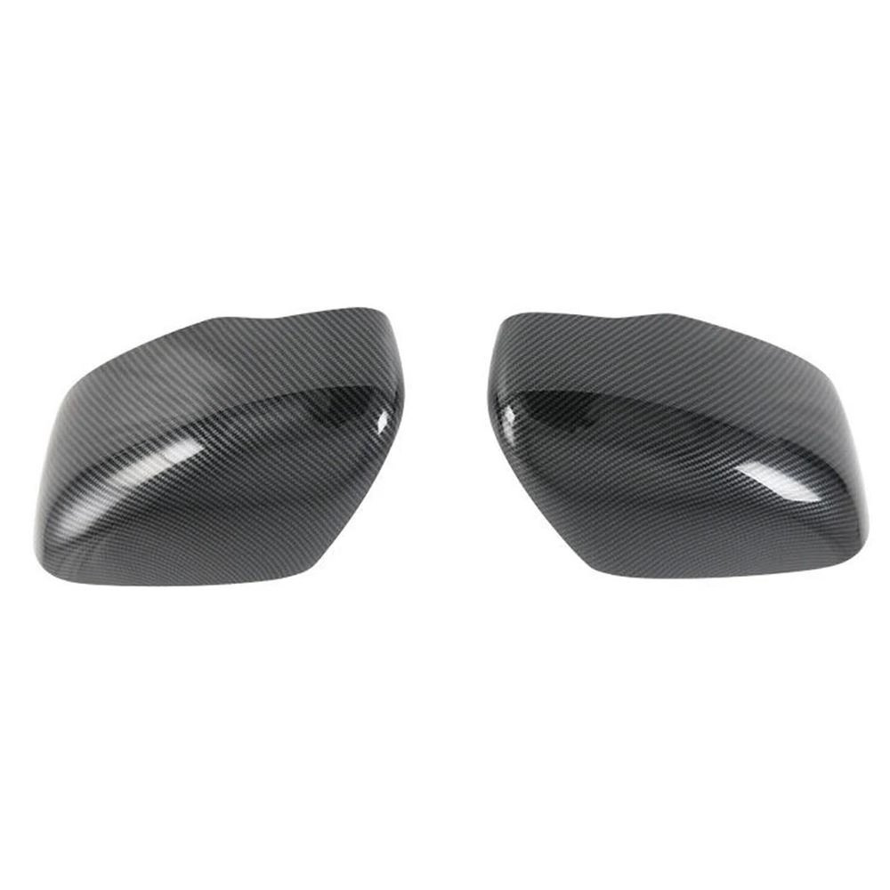 Car Rearview Mirror Cover, for Navara NP300 2017 2018 2019 1 Pair Rearview Mirror Covers ABS Chrome Side Car Mirror Protective Cover Wing Mirror Cover (Carbon Fiber Look Black)