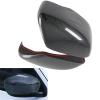 Car Rearview Mirror Cover, for Navara NP300 2017 2018 2019 1 Pair Rearview Mirror Covers ABS Chrome Side Car Mirror Protective Cover Wing Mirror Cover (Carbon Fiber Look Black) view 3