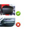 Car Rearview Mirror Cover, for Navara NP300 2017 2018 2019 1 Pair Rearview Mirror Covers ABS Chrome Side Car Mirror Protective Cover Wing Mirror Cover (Carbon Fiber Look Black) view 4
