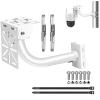CTXSumTec J-Shaped Aluminum Wall Mount with Cable Management Hole & L-Shaped Adapter - Duckbill Design (180 Tilt/360 Swivel) for CCTV Dome/IP Cameras, Space-Saving Indoor/Outdoor Use view 1
