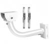 CTXSumTec J-Shaped Aluminum Wall Mount with Cable Management Hole & L-Shaped Adapter - Duckbill Design (180 Tilt/360 Swivel) for CCTV Dome/IP Cameras, Space-Saving Indoor/Outdoor Use view 2