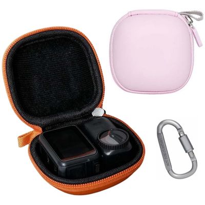 XYYORITRIX Camera Storage Case for DJI Osmo NanoMini Protective Cover Lightweight Dustproof Scratch-Resistant with Carabiner Convenient for Carrying (Pink)