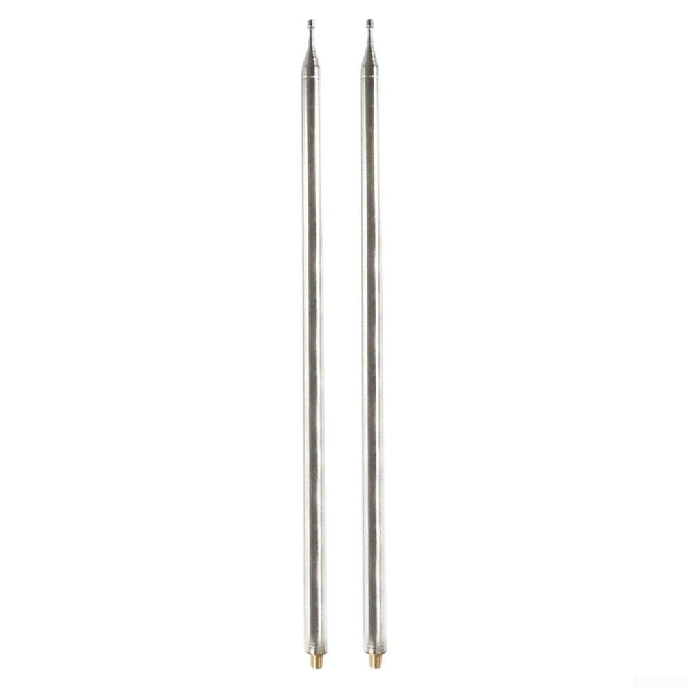 2PCS 5.6M Stainless Steel Telescopic Whip Antenna Pull Rod For HF Amateur Radio GP/Yagi Positive V DIY Shortwave Antenna With 14 Sections M10 Thread Silver 18.4FT