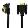 VCALDGFZ HD VGA Cable 90  Elbow 15Pin Male to VGA 15Pin Male Computer to TV Connection Cable 0.5m/1m/1.5m(1m,Left) view 1