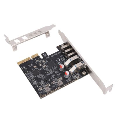 XUMIUZIY PCIe USB 3.2 Gen 2 Expansion Card, SuperSpeed 10Gbps Bandwidth, 2 USB Type A and 3 Type C Ports, USB Internal Port hub PCI Express 3.0 X4 Adapter for Desktop PC