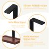 Fiwochic Walnut Wood Headset Holder, Desktop Headphone Stand, Universal Headphone Holder with Storage Base for Gaming, Music Headsets(Dark Brown) view 3