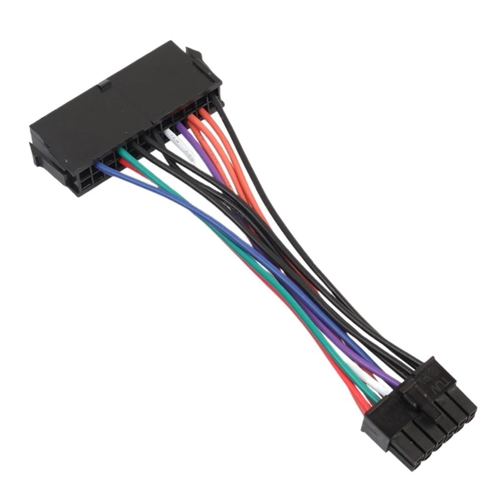 ACGTUY 15cm ATX 24-pin to 12-pin Power Cable PC Adapter Cable for Q87H3-AM Riser Card Expansion Port Adapter