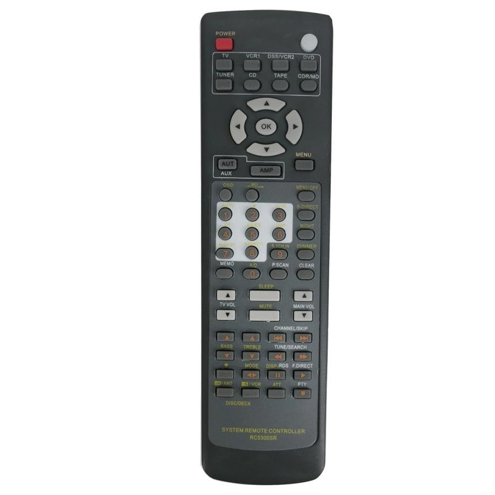 RC5300SR Replacement Remote Control for Marantz AV Surround Stereo Receiver in Living Rooms or Rooms, No Programming or Pairing Needed, Replace Remote Compatible Models SR5300 SR4200 SR4300 SR4400