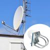 Hzoibyze Antenna Pole Mount with Double U Clamp Premium Accessories Easy Installation Spare Parts Mounting Bracket for Home view 3