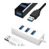 ACGTUY USB Hub Multi USB Splitter Hub Use Power Adapter 4 Port Multiple Expander 30cm/1.2m Hub Adapter High Speed for PC Computer(Black 1.2m) view 3