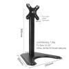 14 to 32 Inch Monitor Desk Stand Arm Large Base Stable Adjustable Height Metal Mounts LCD LED Screen with Bracket Monitor Holder view 2
