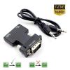 LINGQE HDMI-Compatible to V/GA Converter with 3.5mm Cord for P;S/4 PC TV M>oni>tor Projector HD 1080P Female to HDMI Male view 2