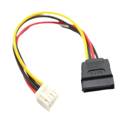 ABKMXZKD 4Pin FDD Floppy Female to 15Pin SATA Female Adapter Converter Power Leads Cable Cord 18AWG Wire for ITX PC