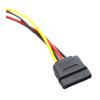 ABKMXZKD 4Pin FDD Floppy Female to 15Pin SATA Female Adapter Converter Power Leads Cable Cord 18AWG Wire for ITX PC view 4