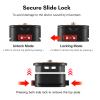 Aluminum Alloy Side Lock Camera Mount Adapter, Quick Setup with 1/4 Inch Screw 1/4 Inch & 3/8 Inch Threads, Various Mounting Ways Plate for Tripods, Monopods, Cameras view 3