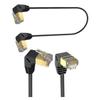 ACGTUY Ultra Thin Cat8 Ethernet Cable SFTP 40Gbps 2000MHz Cat8 RJ45 Network LAN 90 Degree Up and Down Angle Internet RJ45 Ultra Thin Cable(Down Down) view 2