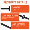 150 Pcs Nylon Universal Cable Tie Buckles  Heavy-Duty Zip Tie Buckle Clips with Pin & Button Design, Self-Locking, UV Resistant, Easy Install for Car Bumper, Fender & Auto Body Repair view 4