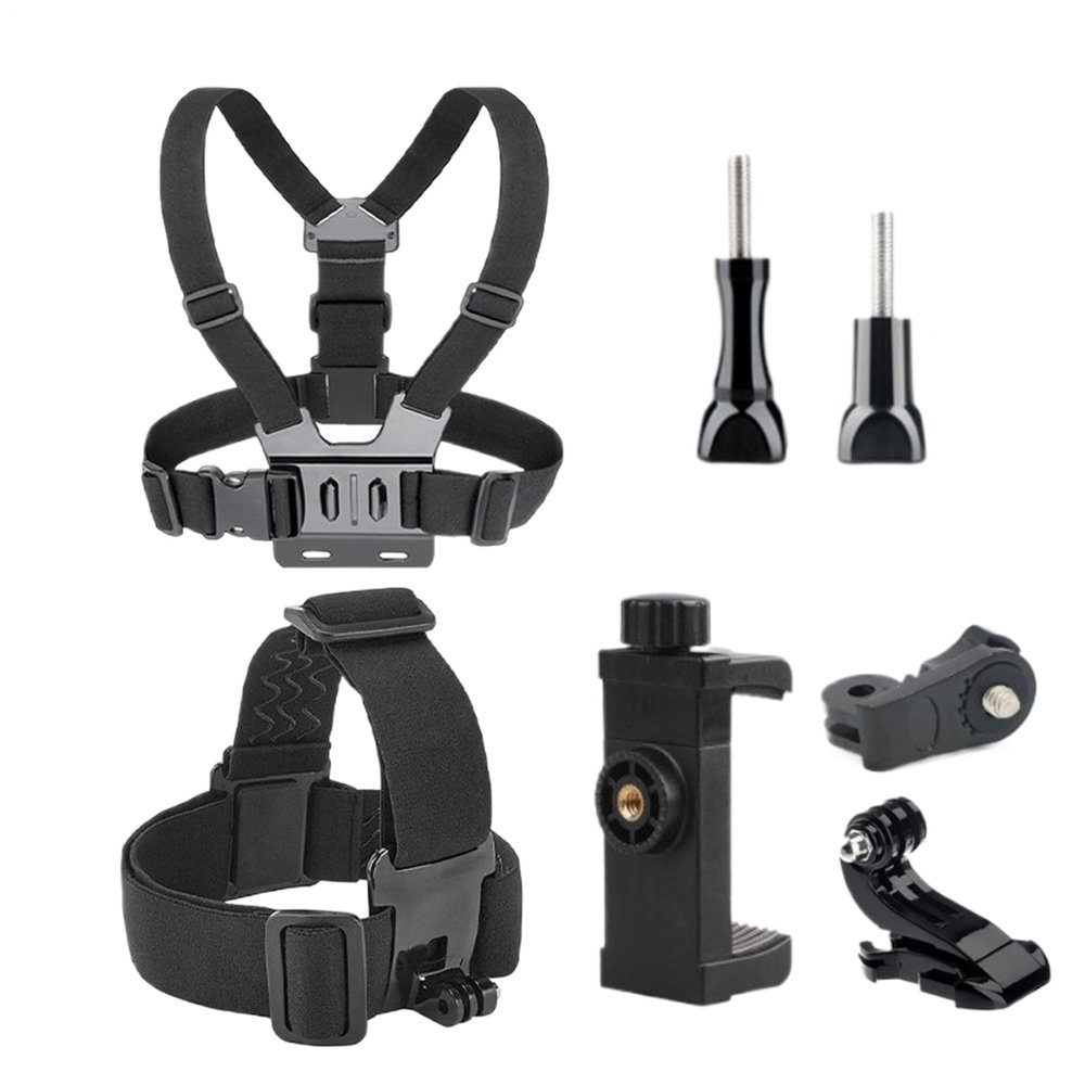 Chest Mount Harness Strap,Adjustable Action Camera Chest Strap Harness Mount | Stability Body Cell Phone Stand Accessories for Riding, Swimming, Outdoor