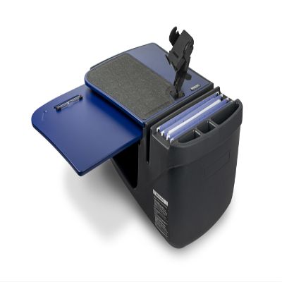 AutoExec GripMaster Car Desk for Your Vehicle Workstation and Mobile Office, Blue, with Phone Mount