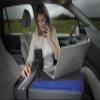 AutoExec GripMaster Car Desk for Your Vehicle Workstation and Mobile Office, Blue, with Phone Mount view 3