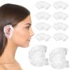 400 Pack Disposable Shower Ear Covers, Elastic Plastic Hair Dye Ear Covers view 1