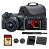 Canon EOS M6 Mirrorless Digital Camera with 15-45mm Lens | 24.2MP APS-C Sensor, Dual Pixel AF & Full HD Video | Travel & Vlogging Camera (1724C011) + Shoulder Bag + 64GB Memory Card view 1
