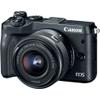 Canon EOS M6 Mirrorless Digital Camera with 15-45mm Lens | 24.2MP APS-C Sensor, Dual Pixel AF & Full HD Video | Travel & Vlogging Camera (1724C011) EF-M Lens Adapter + HG-100TBR Grip + More view 2