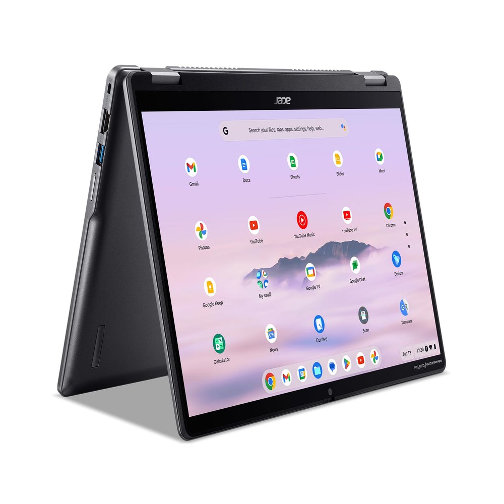 Acer Chromebook Plus Spin 514 Laptop with Google AI  14" WUXGA 1920x1200 IPS Touch Display Intel Core 5 Processor 120U 8GB LPDDR5X 256GB SSD WiFi 6E FHD Webcam Chrome OS CP514-4HN-58BV (Renewed)