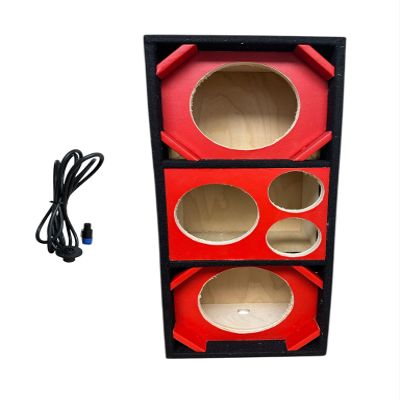 8" Brazilian Style Chuchera Speaker Box for Two 8" Speakers and 2 Tweeters 1 Driver Vented Enclosure for Car (red)