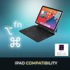 Adesso WKB-7050 Bluetooth Keyboard Case for iPad Pro 11 Inch 2024 M4 with Touchpad, Wireless Rechargeable Aluminum Keyboard with Protective Cover Stand, Slim Scissor Switch Keys, Backlit, Black view 4