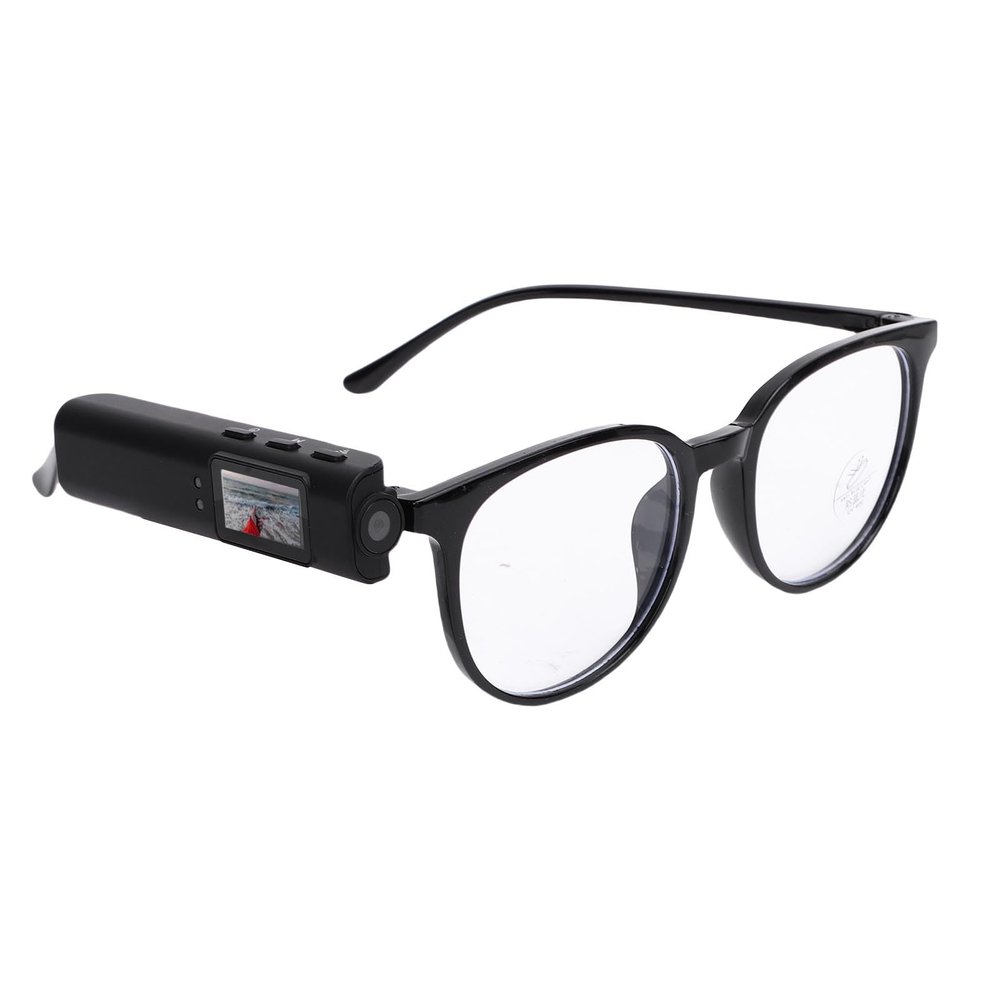 Walmeck Video Recording Glasses HD 110 Wide Angle WiFi Camera Glasses for Outdoor Adventures (Black)
