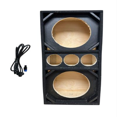 10" Brazilian Style Chuchera Speaker Box for Two 10" Speakers and 3 Tweeters Vented Enclosure for Car (Black)