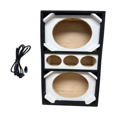 10" Brazilian Style Chuchera Speaker Box for Two 10" Speakers and 3 Tweeters Vented Enclosure for Car (White)