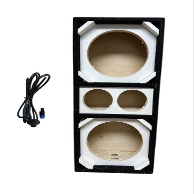 8" Brazilian Style Chuchera Speaker Box for Two 8" Speakers 2 Tweeters Vented Enclosure for Car (White)