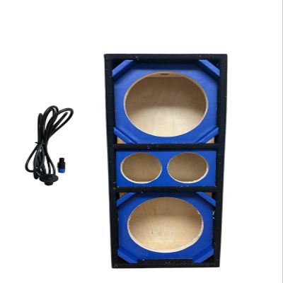 8" Brazilian Style Chuchera Speaker Box for Two 8" Speakers 2 Tweeters Vented Enclosure for Car (Blue)