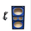 8" Brazilian Style Chuchera Speaker Box for Two 8" Speakers 2 Tweeters Vented Enclosure for Car (Blue) view 1