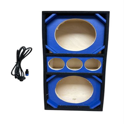10" Brazilian Style Chuchera Speaker Box for Two 10" Speakers and 3 Tweeters Vented Enclosure for Car (Blue)