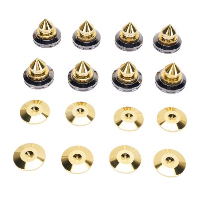 Walmeck Copper Isolation Feet Shock Absorption Speaker Spikes Pads Amplifier Musical Instruments