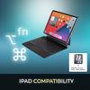 Adesso WKB-7060 Bluetooth Keyboard Case for iPad Pro 13 inch 2024 M4 with Touchpad, Rechargeable Wireless Scissor Switch Keys, Protective Stand Cover, Black view 4