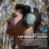 JLab Sage Audio Bundle: JBuds Lux ANC Wireless Premium Over-Ear Bluetooth Headset with Hybrid Active Noise Cancelling Plus JBuds Mini True Wireless Bluetooth Earbuds + Charging Case & Keychain view 2