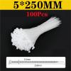 100Pcs Plastic Nylon Cable Self-locking Higher quality Tie Fastening Ring Wire 5x200/250/300/350/400/500 Zip Wraps Tie(5x250-100PCS) view 2